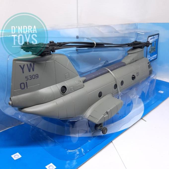 Diecast Sky Pilot Miniatur Pesawat Helicopter Boeing Ch-46 Sea Knight