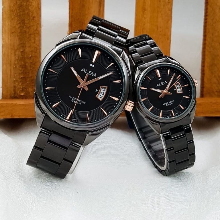 BOOMING Jam Tangan ALBA Couple Anti air || Bisa Beli Satuan (AB 001)