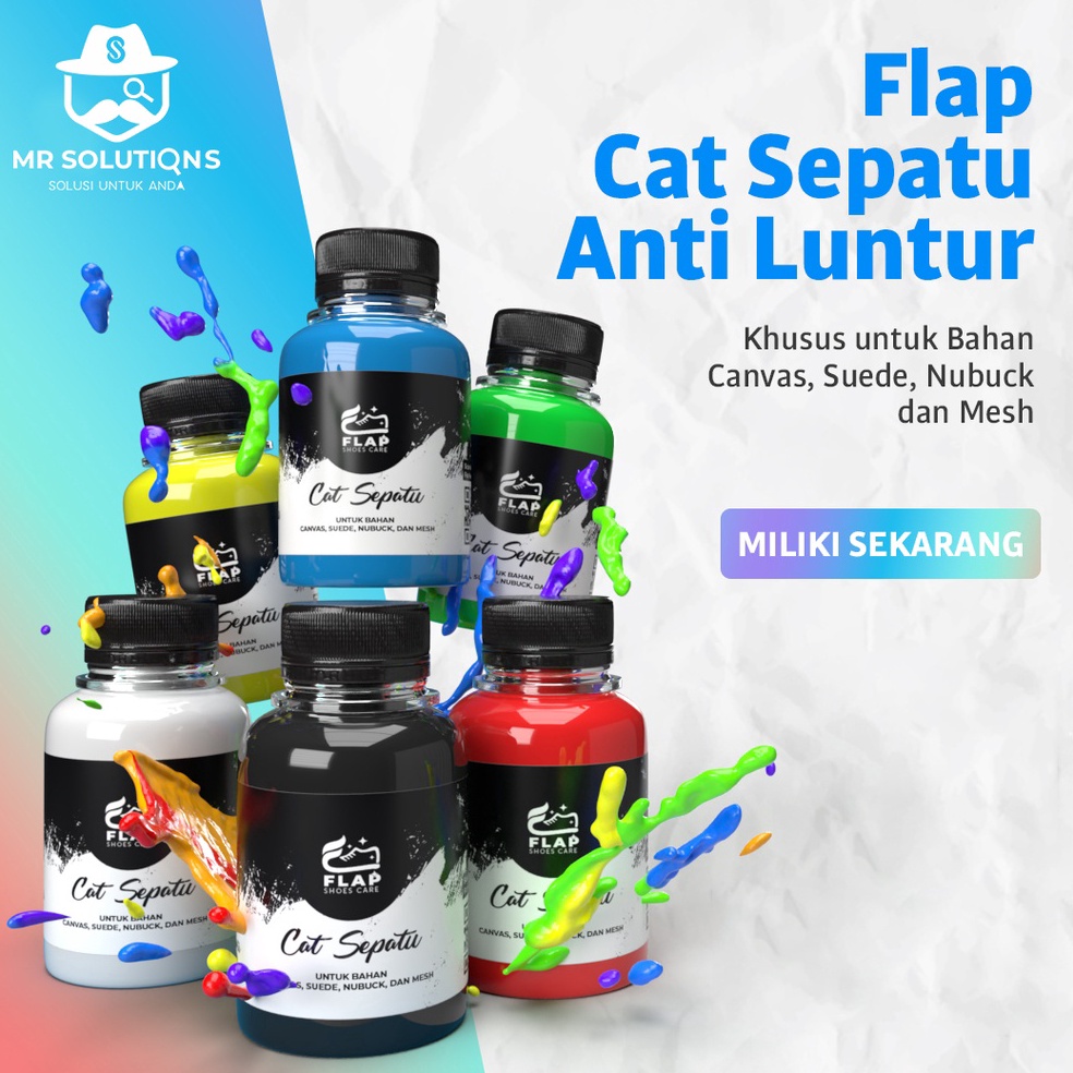 HARGA TERMURAAH Cat Sepatu Kanvas Hitam Putih Permanen Anti Luntur Cat Kain Canvas Permanen Cat Pera