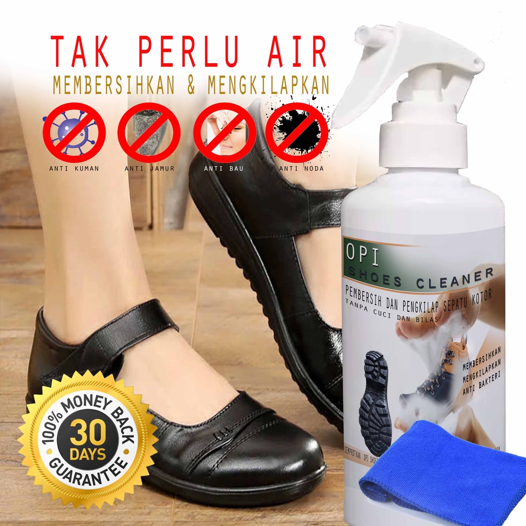 Spray ajaib Pembersih sepatu tanpa air praktis tinggal semprot dan gosok pakai lap kering EPS05 TKBB3