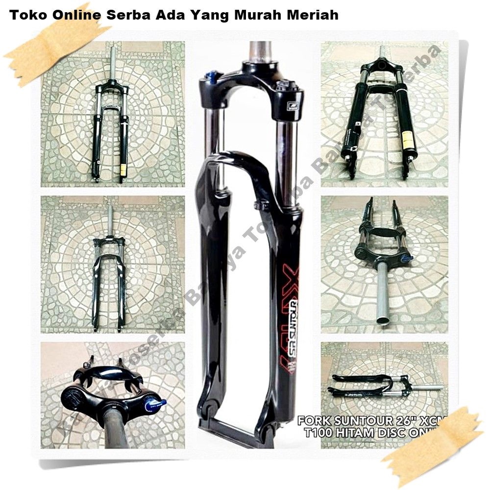 FORK SUNTOUR 26" XCM T100 HITAM DISC ONLY Sepeda Sparepart Termurah