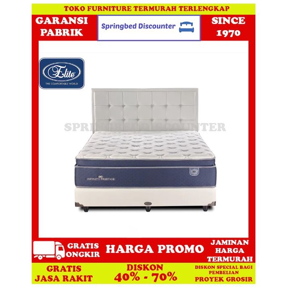 Springbed Spring Bed Kasur Elite Infinity Prestige 100x200 Komplit Set