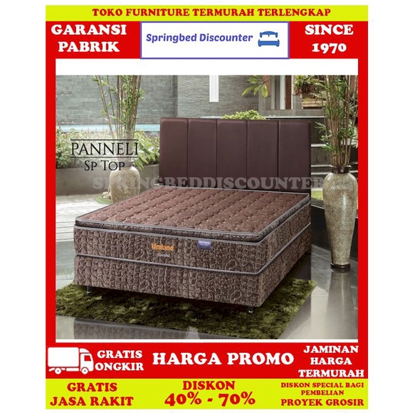 Springbed Kasur UNILAND New Standard PTop NSCk Panelli 160x200 Set