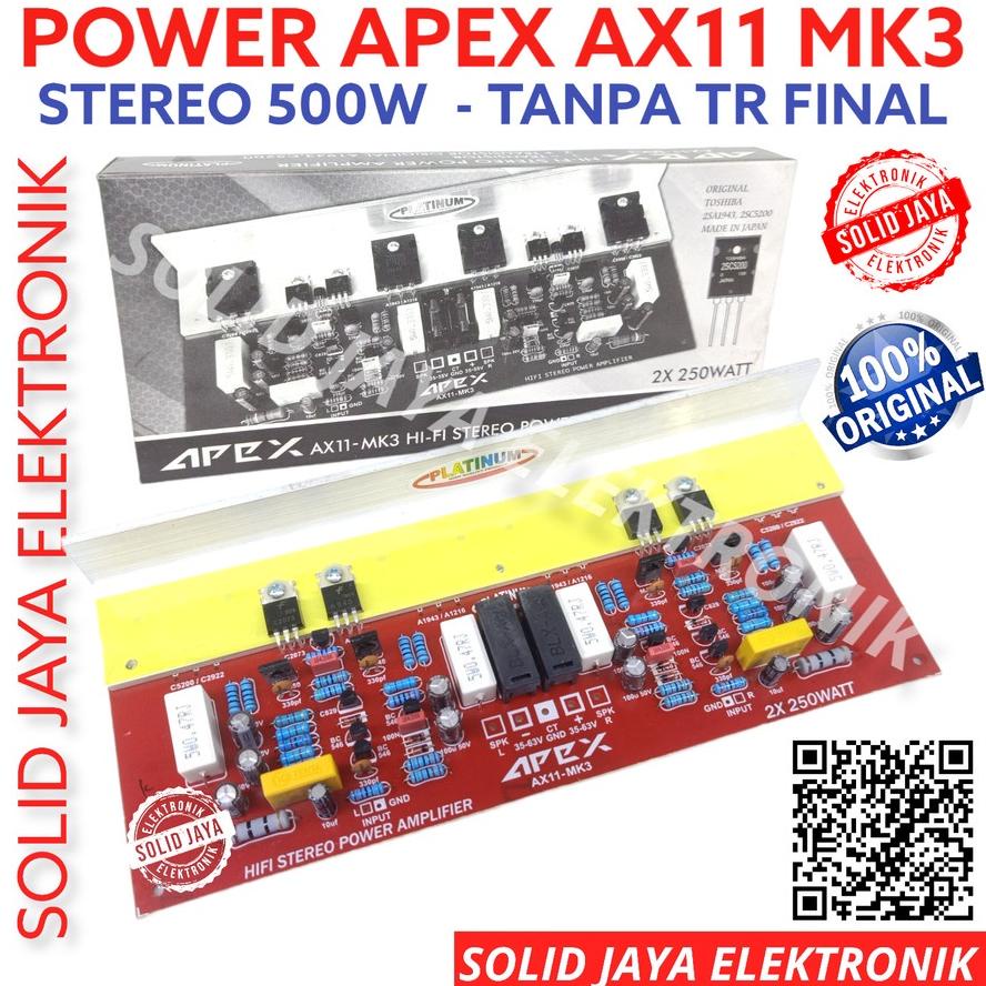 ALN309 KIT POWER STEREO APEX AX11 MK3 500W MK-3 KIT HI FI STEREO POWER AMPLIFIER 500 WATT AX 11 AX-1