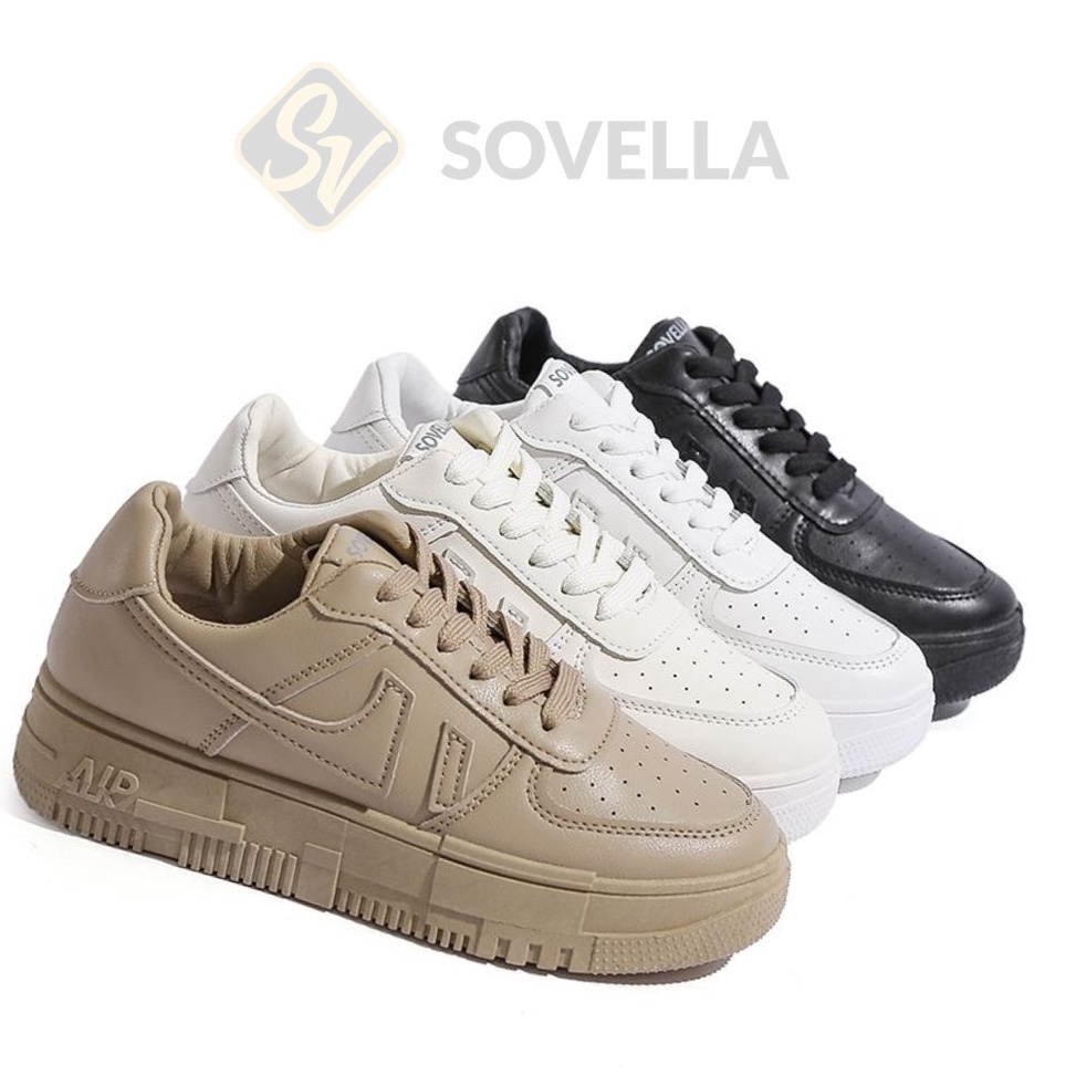 HARGA TERMURAAH SOVELLA Cyra Sneakers Casual Putih Hitam