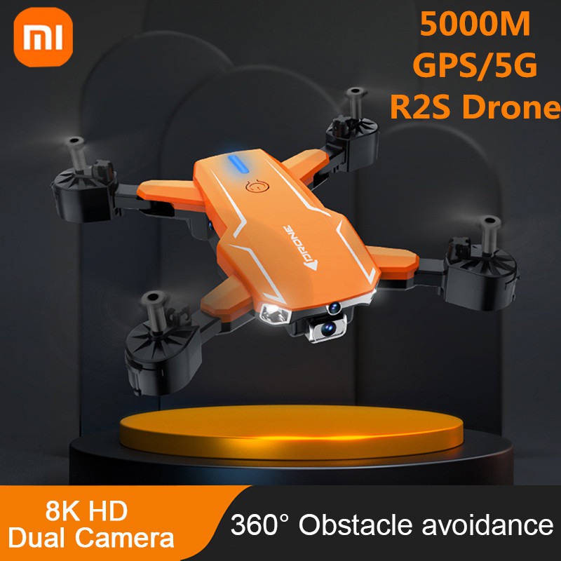 Xiaomi R2s 8K Drone 5G GPS, Mainan Pesawat Kendali Jarak Jauh, Fotografi Udara HD Kamera Ganda UVA P
