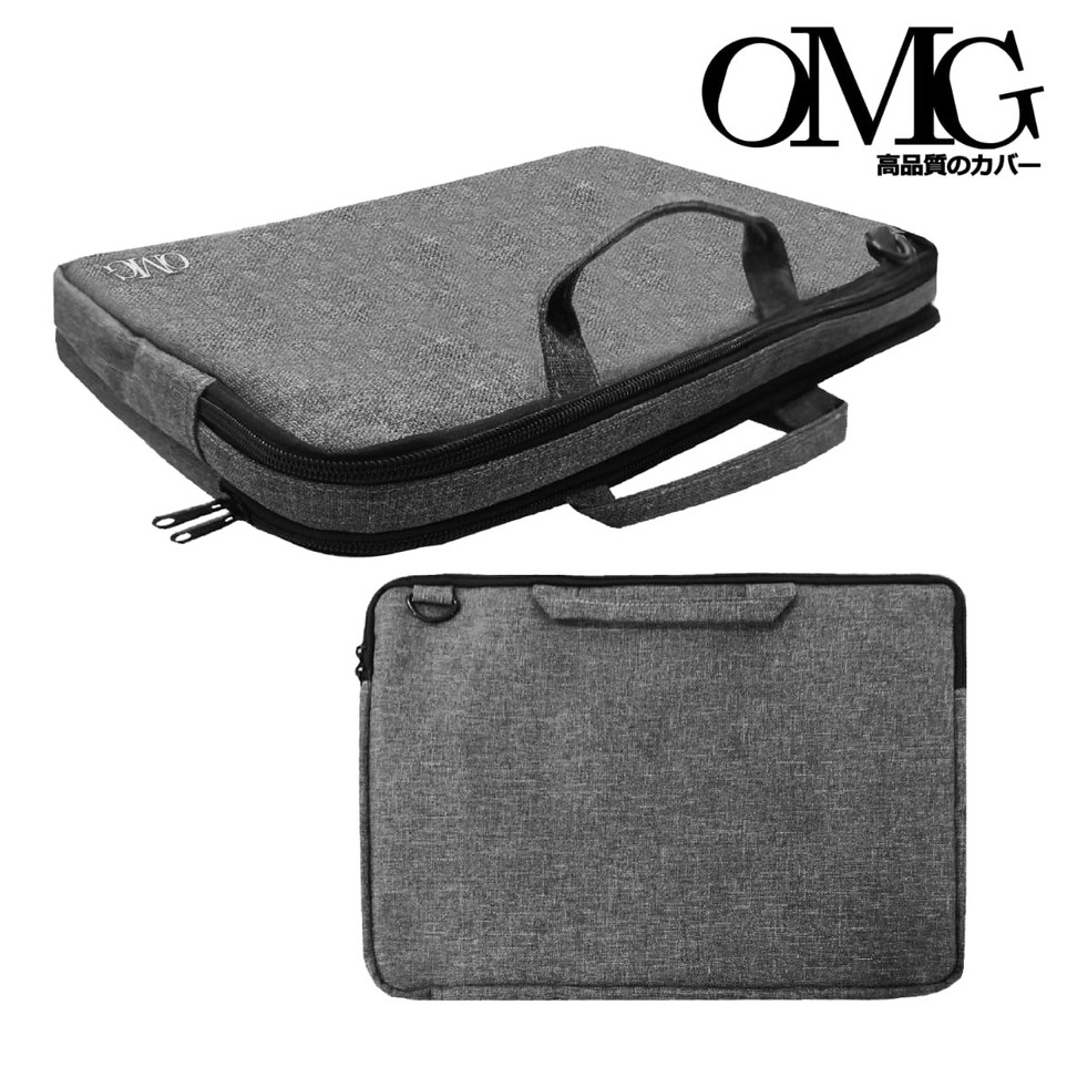 [KODE CJ7B9] OMG Tas slempang laptop dokumen sekolah Dual Compartment Tebal Kanvas Tahan Air 10 13 1