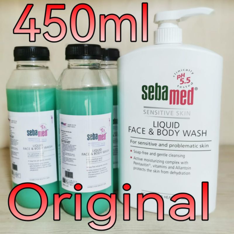 Sebamed face &amp; body wash 450ml refill n face&amp;body 450 ml