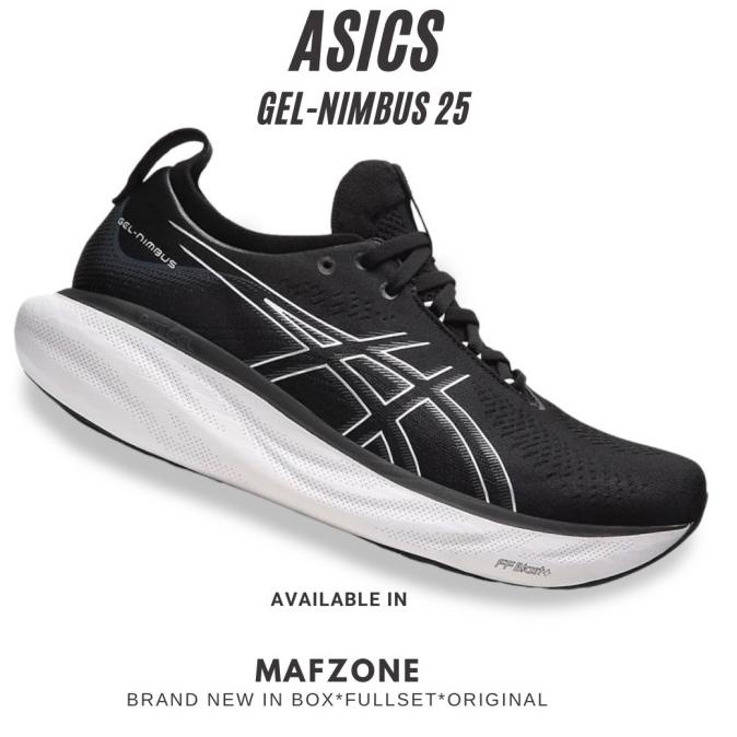 ASICS GEL-NIMBUS 25 Mens Running Black/Pure Silver ORIGINAL