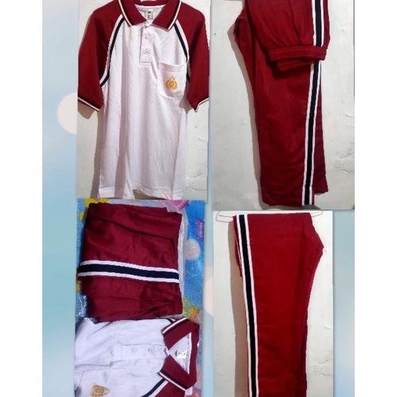 PUA394 training baju olahraga  polri merah putih ++