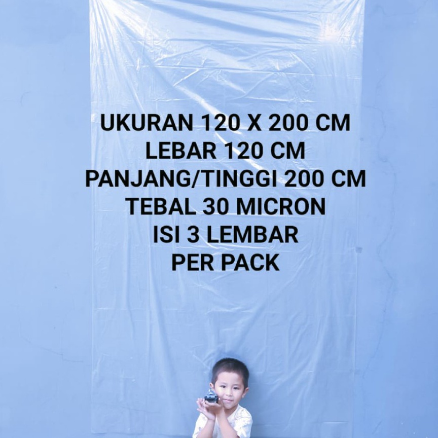 Terbaru.. Kantong Plastik Pembungkus  PE NON RECYCLE Boneka Jumbo Sofa Kasur Lipat 120 x 200 TEBAL +-30 MICRON (3 lembar) 76