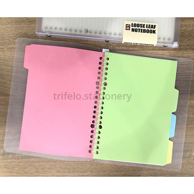 

Best - WENGU Binder A5 B5 Transparan Slim Smart Ring File !!