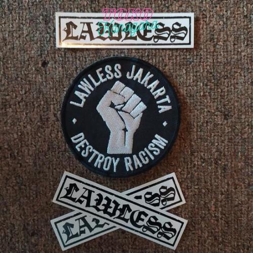 Terlaris Toko Kanagara - Patch Lawless Jakarta Destroy Racism Original 666%