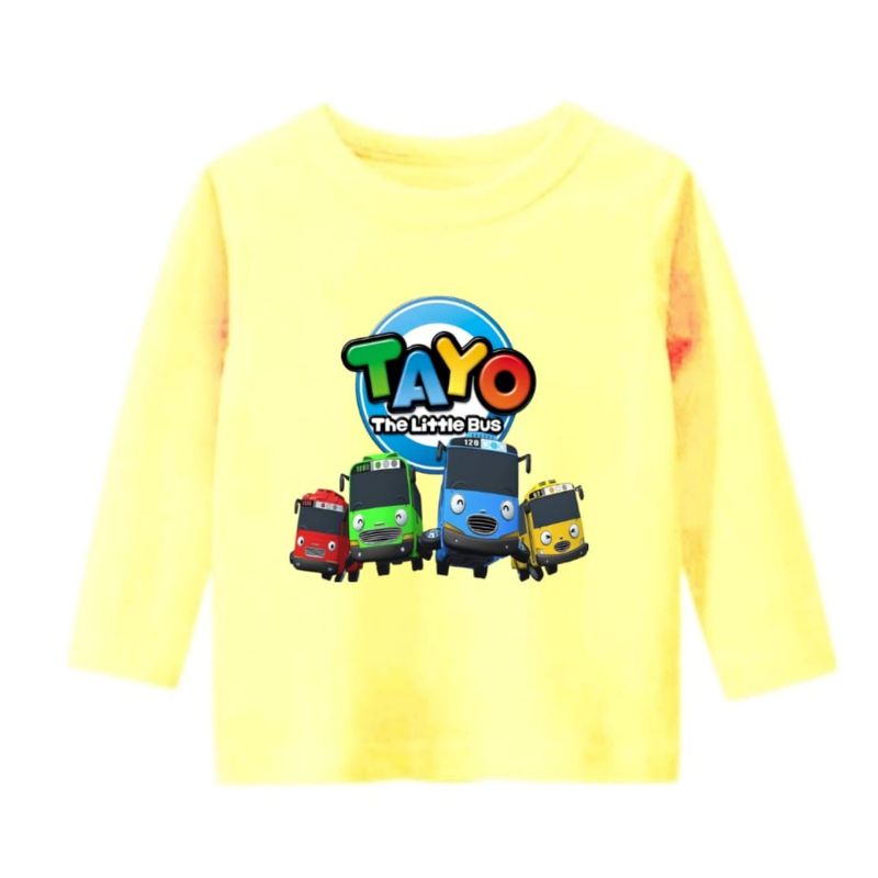 Baju kaos Lengan Panjang anak 1-12Tahun Bus Tayo