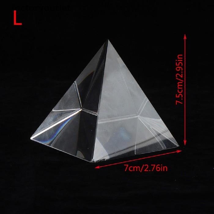 

Terlaris Foid Belle Prisma Kristal Kaca Optik Piramida Pelangi 50-80Mm Untuk Be