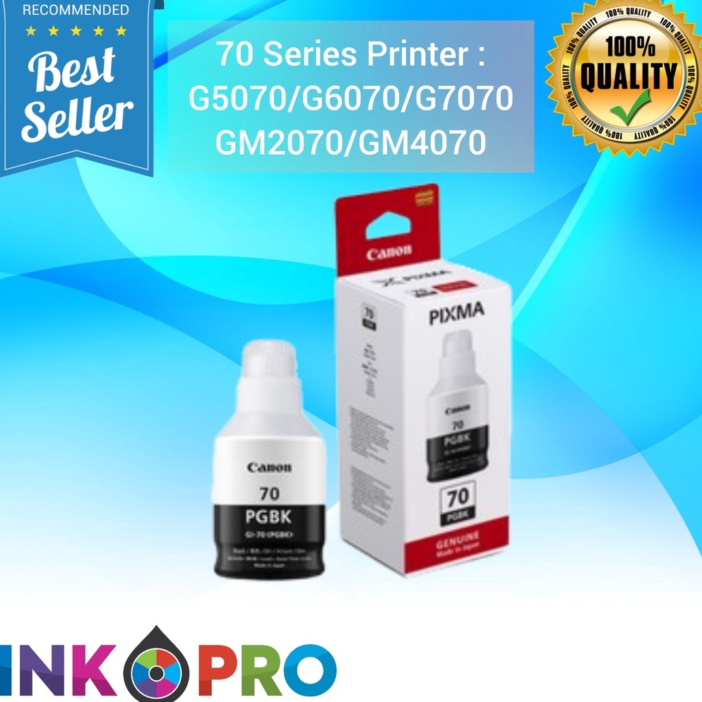 10.10 Terlaris Tinta Canon Gi 70 PREMIUM Untuk Printer G5070 G6070 G7070 GM2070 G7070 - Biru