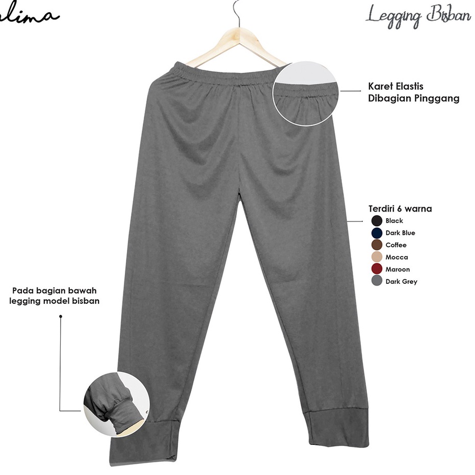 [KODE VGMMM] Legging Kaos Celamis Wanita Dewasa Muslimah Bisban By Alima