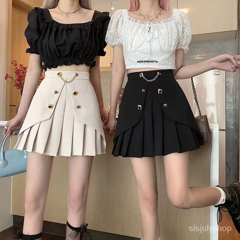 [✅BISA COD] #Sisjuly# Rok A-line wanita / rok lipit tidak beraturan rok setengah badan wanita / ping