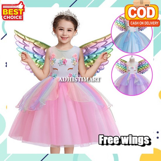 Dress Anak Perempuan Import Premium Quality Lengan Panjang Tutu Adem Murah 6 7 8 9 10 Tahun Gaun Pes