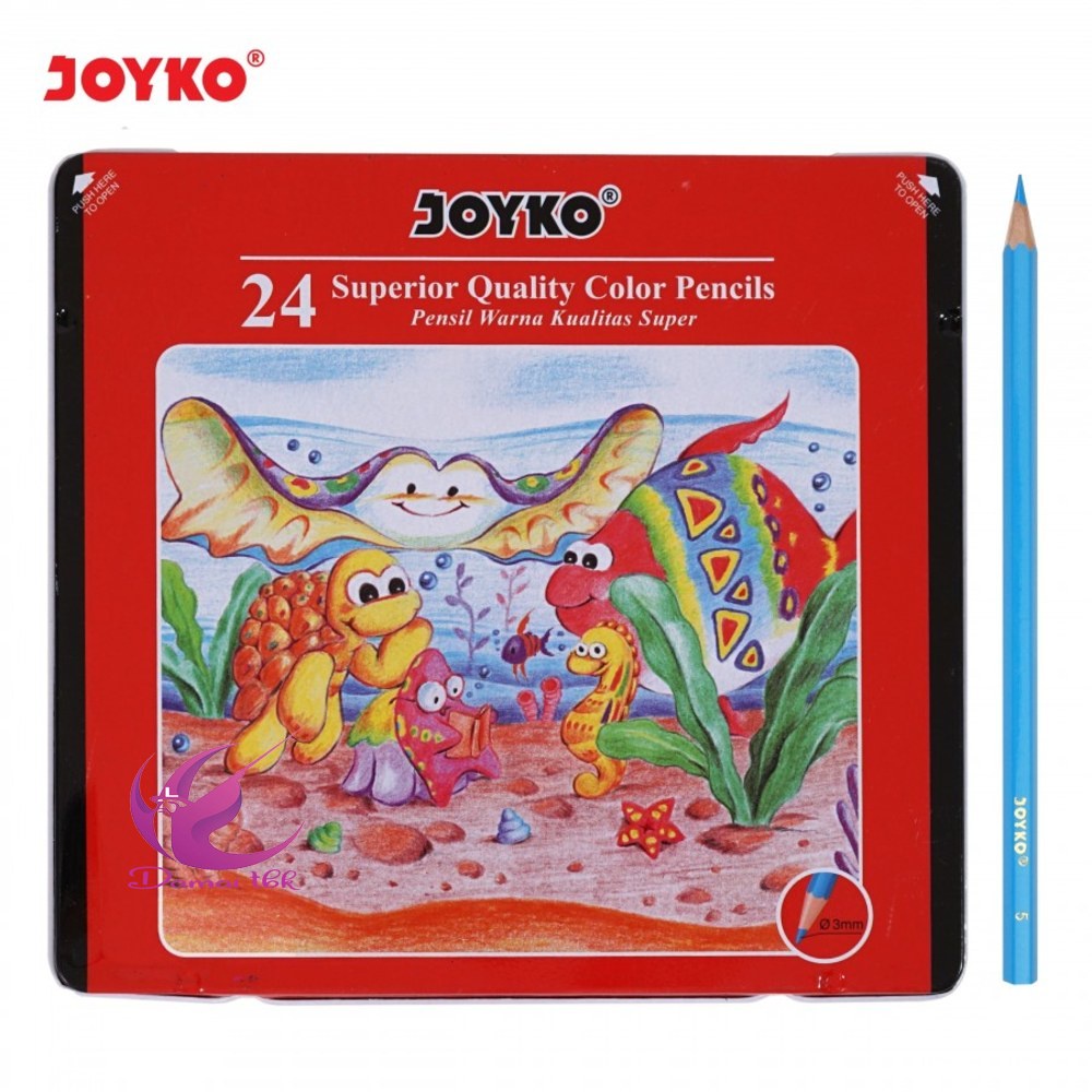 

Pensil Warna Joyko CP-24TC 24 Warna Kemasan Kaleng