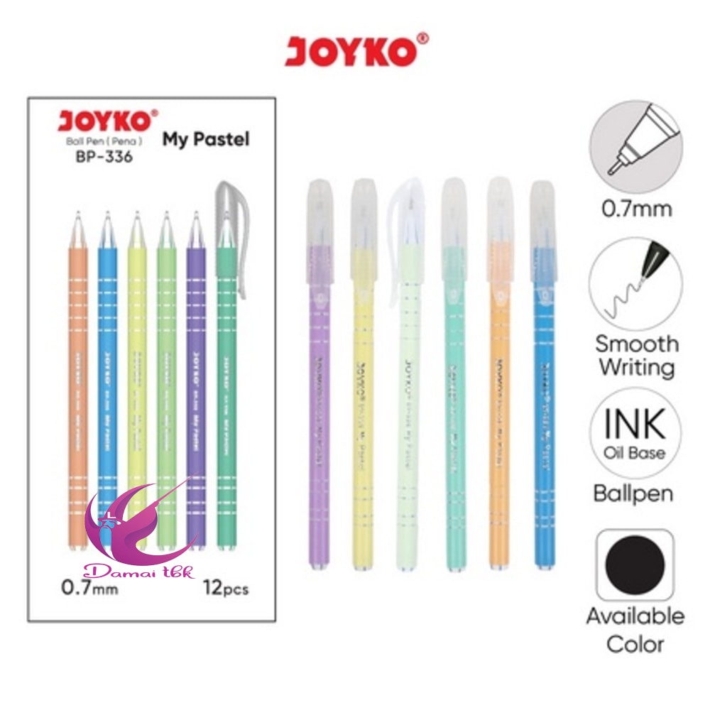 

Pulpen Joyko BP-336 My Pastel 0.7 mm 1 Box (12 Pcs)