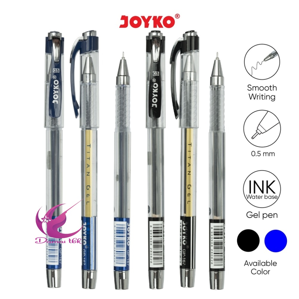 

Gel Pen Pulpen Pena Joyko GP-167 Titan Gel 0.5 mm