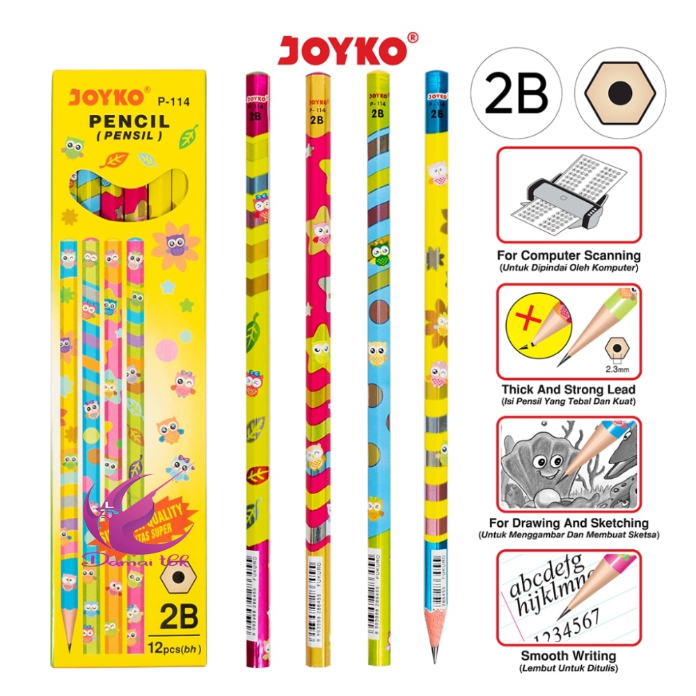 

Pencil Pensil Joyko P-114 2B 1 BOX 12 PCS