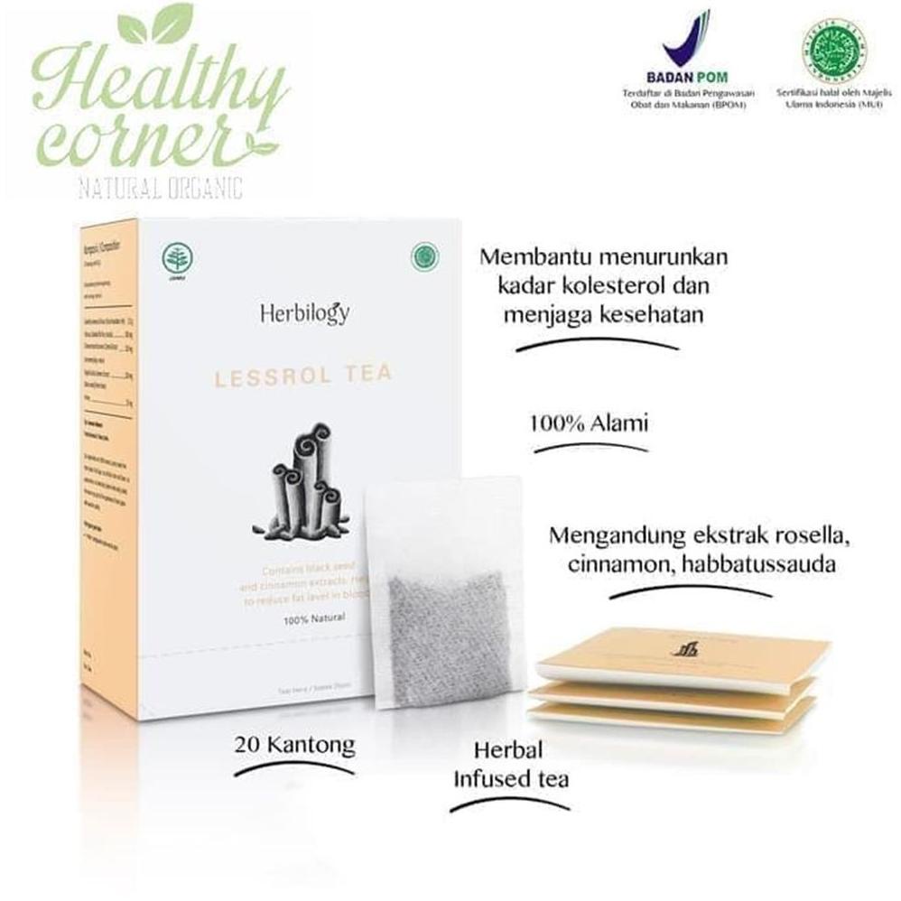 

Lessrol Tea Teh Herbal Untuk Kolesterol 20 Tea Bag - Herbilogy Best Seller