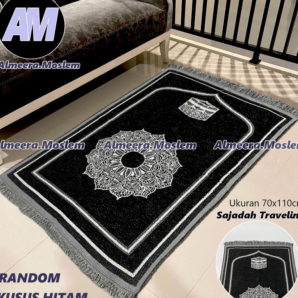Dijamin Ori Sajadah Turki Traveling Motif Kiswah 70x110cm Perlengkapan Sholat Sejadah Sauvenir Almee