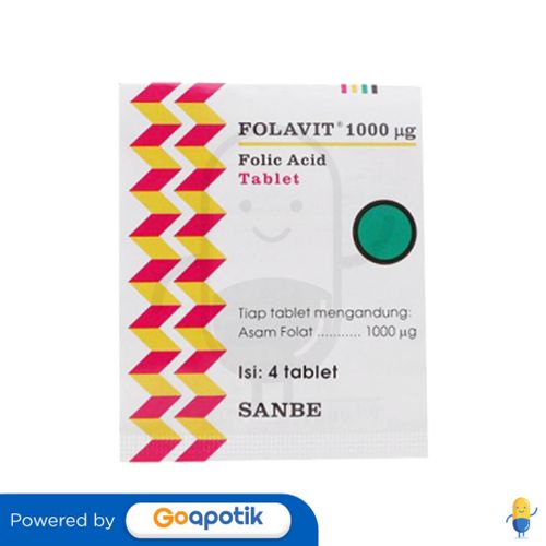 FOLAVIT 1000 MCG STRIP 4 TABLET