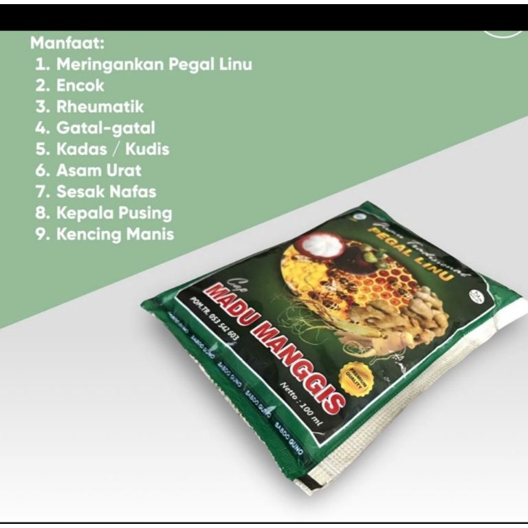 

Murah Jamu pegallinu cap madu manggis 08O