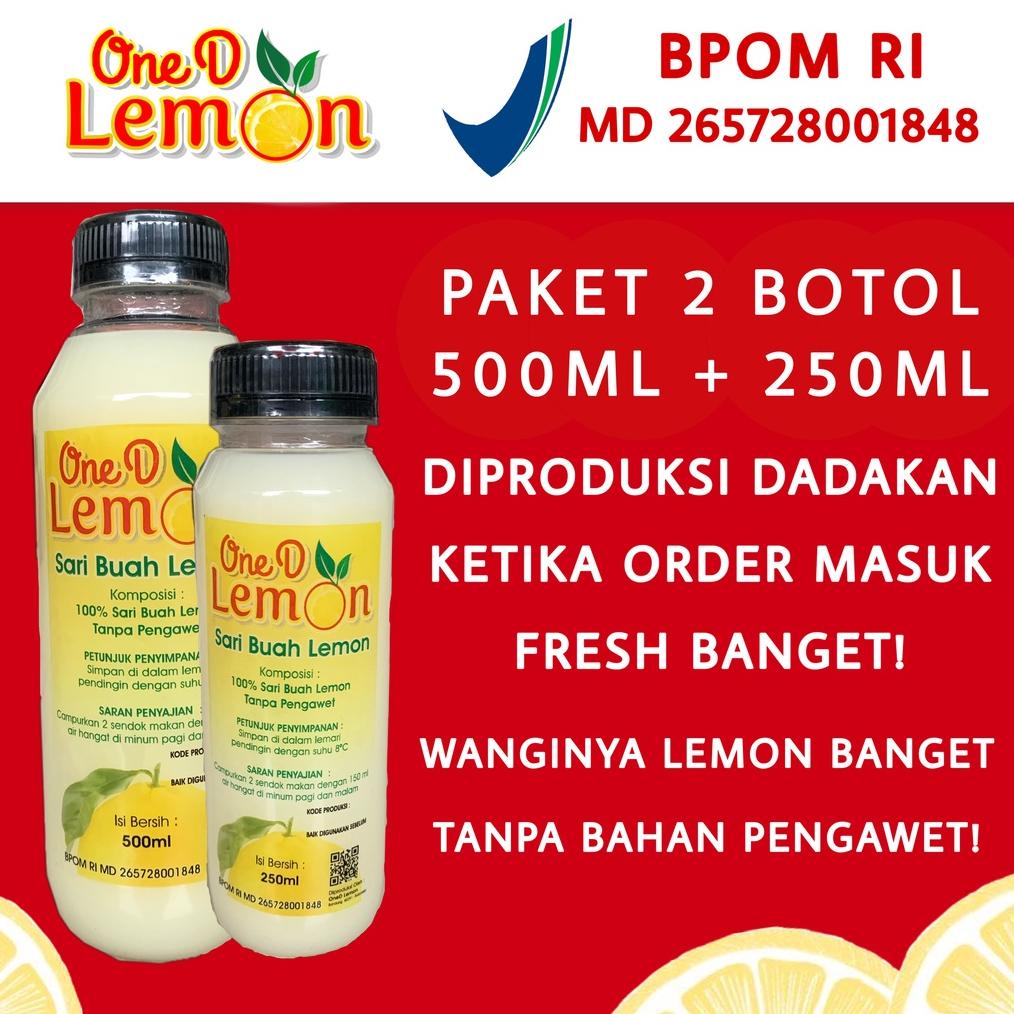 

Paket 750 ML ( 500ML & 250ML ) OneD Lemon Sari Jus juice Air Lemon Peras Asli Ori Original 100% Murni Fresh Meningkatkan Daya Tahan Tubuh Diet Detox Best Seller