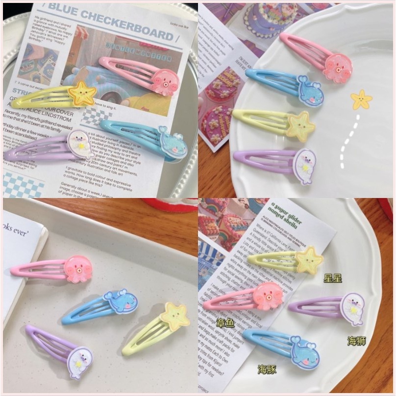 【Bayar di tempat】Jepit Rambut Bintang Korea Anak Kartun Lucu star moon hairpin