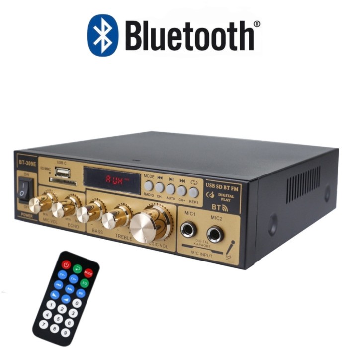 Terlaris Kerndy Audio Ampurifier Bluetooth 5.0 Stereo 2 Channel 800W -Bt-309E