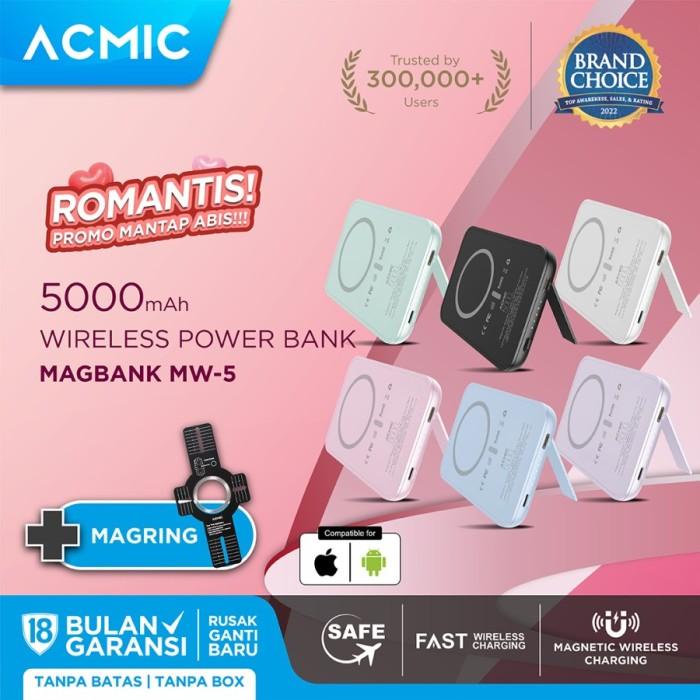 Powerbank Acmic Magbank Mw5 Magsafe Battery Pack Wireless Powerbank Apple Iphone