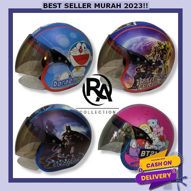 Helm Anak Perempuan Usia 2-12 Thn Helmm Sni Bisa Cod Hlm Anak2 Kecil Helem Anak Anak Helmet Ank Moti