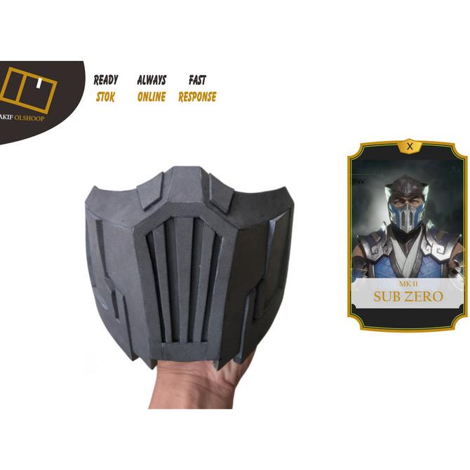 Masker Sub-Zero Cosplay Hitam polos