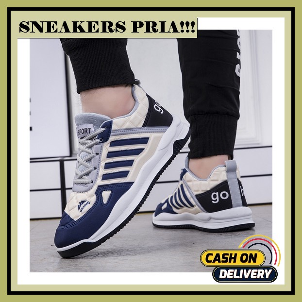 Sneakers Pria Dewasa Srs Nyaman Dipakai Cod Sekolah Hangout Olahraga Sepatu Spatu Kets Murah Cowok S