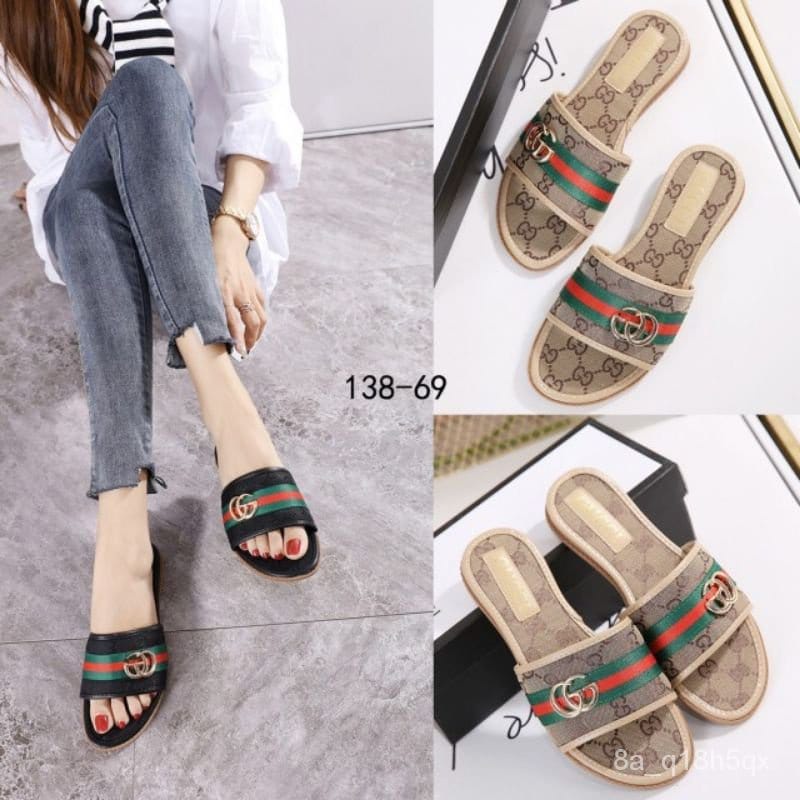 flash sale 7,7 Sendal Wanita GUCCI Sandal Gucci Grade Ori Sandal Teplek Wanita VT 98