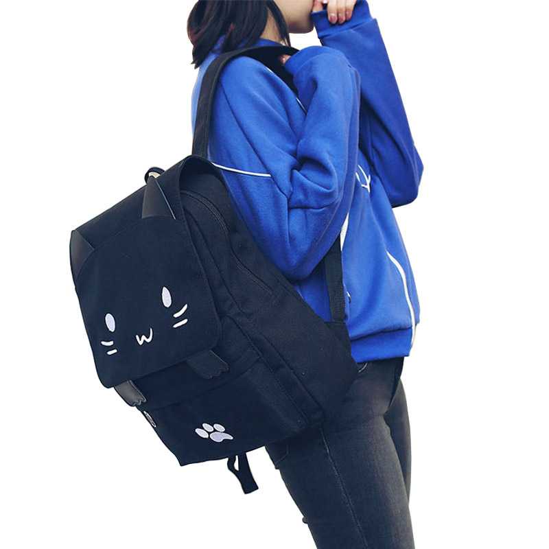 NIGEDU Tas Ransel Wanita Model Cat Cartoon - BB637