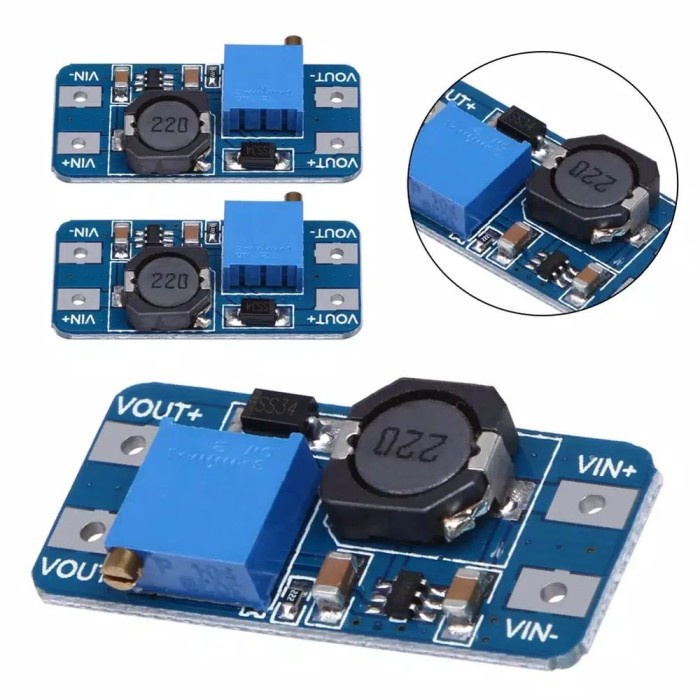 Modul Step Up Boost Converter Mini 2-24V to 5-28V 2A Step Up Layangan