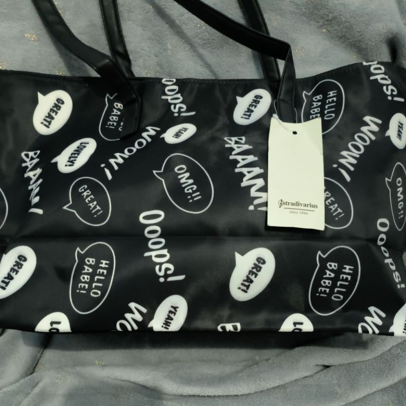 Tas wanita tote stradivarius hitam