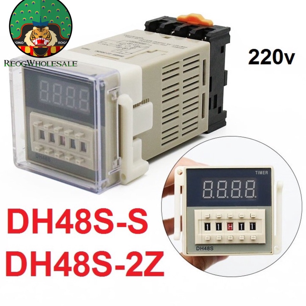 Modis DH48S-S DH48S-2Z Time Relay Delay Digital Mesin Tetas 220V TImer Telur Otomatis Twin Counter DH48S TDK