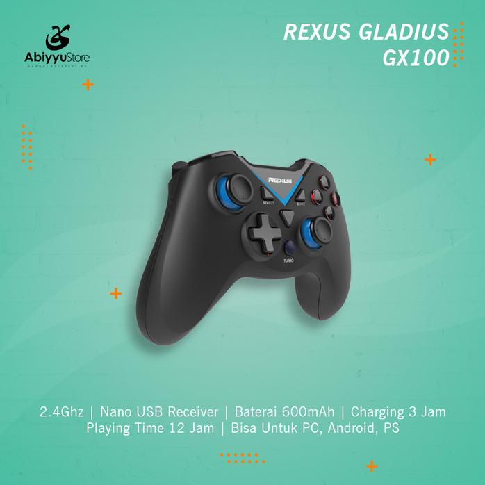 CUCI GUDANG Gamepad Wireless Rexus Gladius GX100 Stick Gaming PC Laptop Android PS