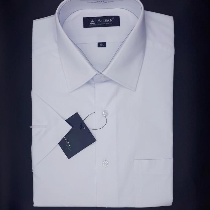 ALISAN ORIGINAL Slim fit Kemeja Pria Lengan Pendek PUTIH