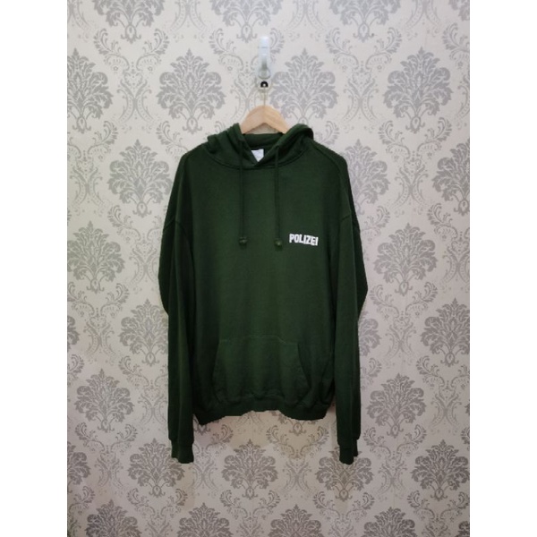 Jaket Hoodie Vetements Polizei size XS Oversize Made in Portugal (Authentic)