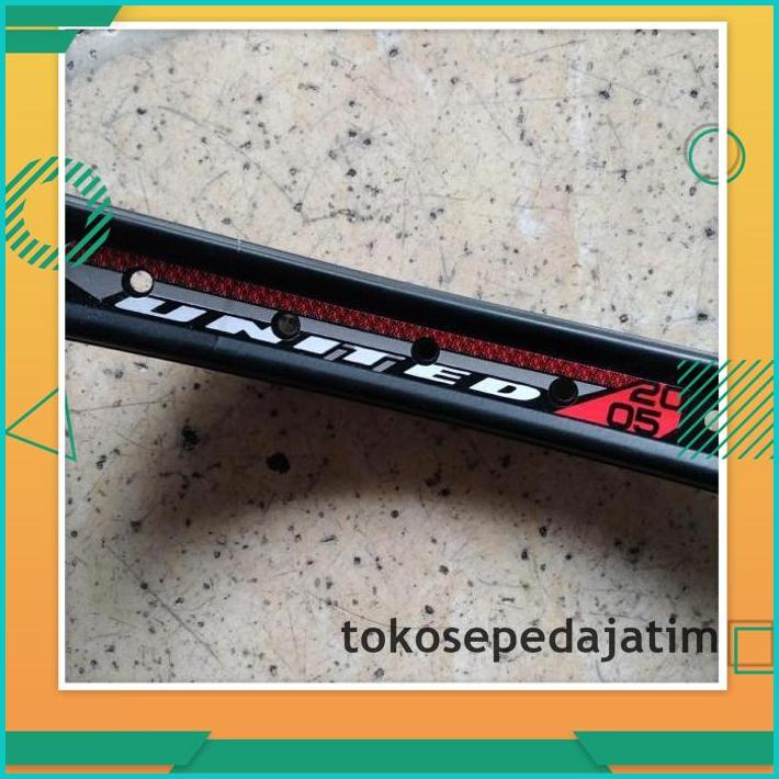 TERBARU VELG/RIMS SEPEDA 20 UNITED VG-2005 ALLOY HITAM LEBAR 36H 