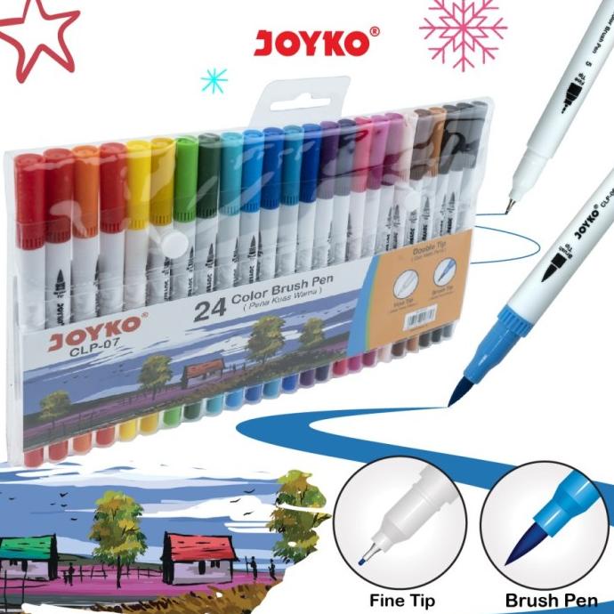 

Color Brush Pen Pena Kuas Warna Joyko CLP-07 24 Warna Color
