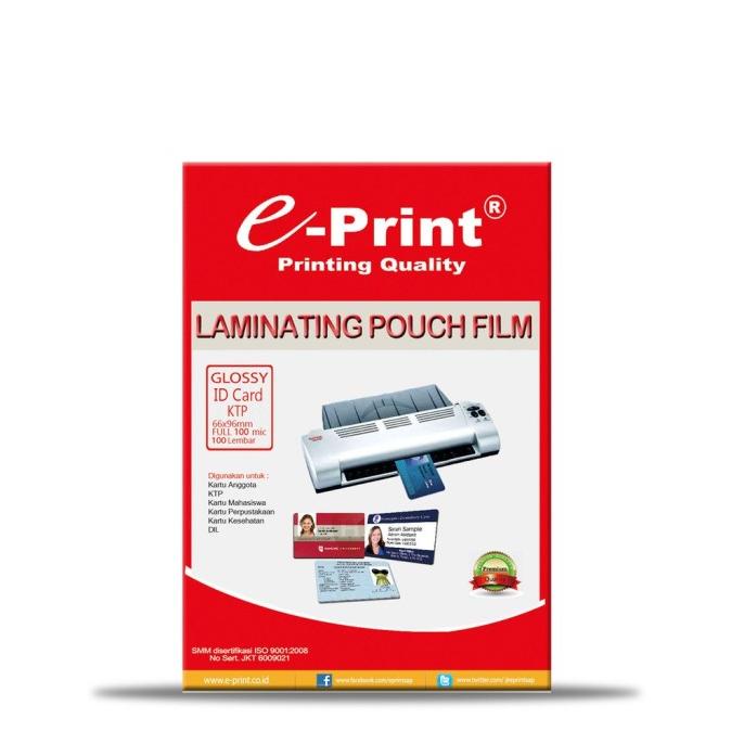 

Plastik Laminating E-Print Pouch Film ID Card KTP GLOSSY