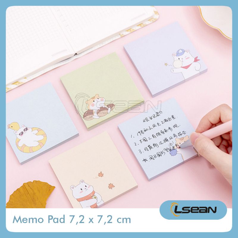 Memo Note Pad Mini Stickless Motif Lucu Kertas Memo Catatan Kecil Lucu